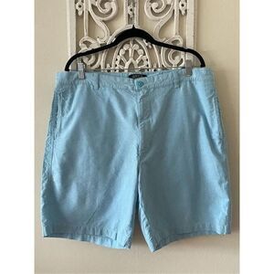 Boca Classic Light Aqua Lightweight Airy Breathable Gauzy Fabric Chino Shorts Si